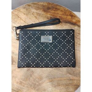 Victorias Secret Gold Stud Key Ring Leopard Lined Purse Wristlet  Wallet Holiday